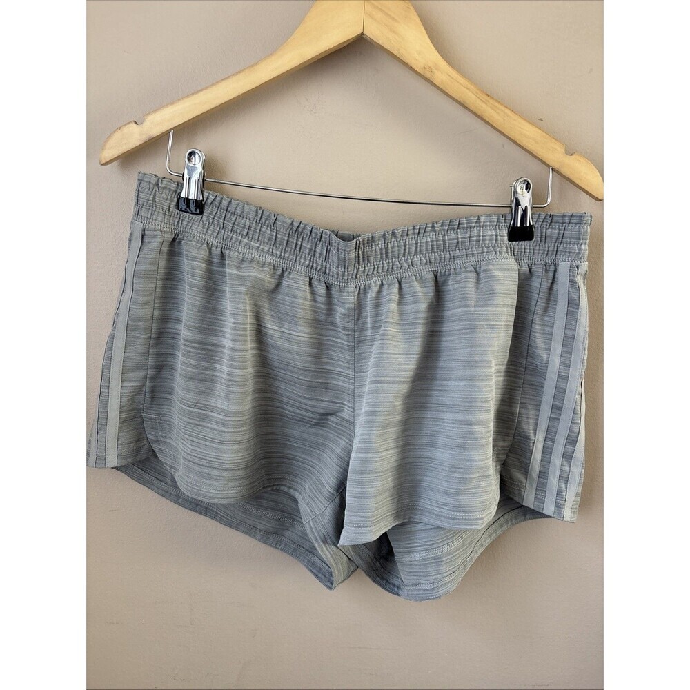 Adidas AeroReady Running Shorts Womens L Gray Athletic Active